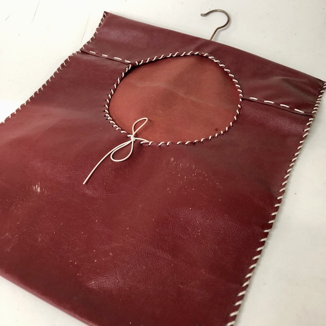 PEG/RAG BAG, Vintage Red Leather on Hanger